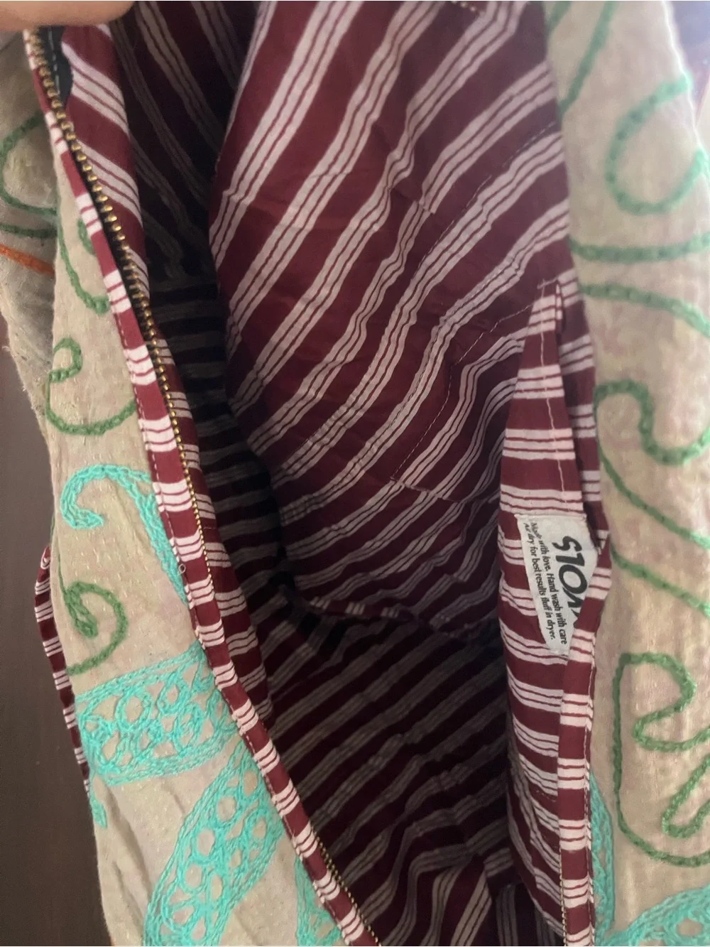 SIOAK One-of-a-Kind Embroidered Quilted Boho Oversized Shoulder Bag